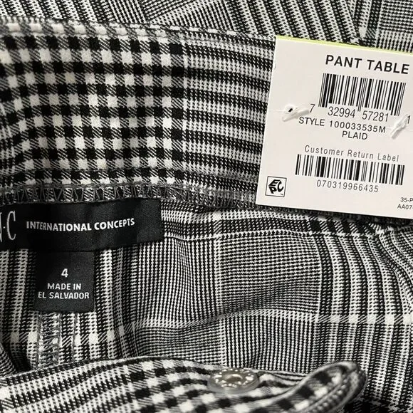 INC Women's Plaid Skinny Pants - Picture 3 of 4